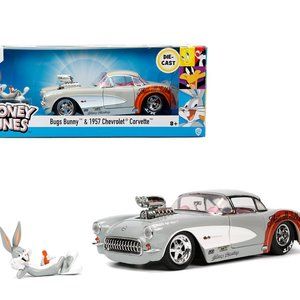 1957 Chevrolet Corvette Gray stripe White "that's all folks" and Bugs Bunny Diec